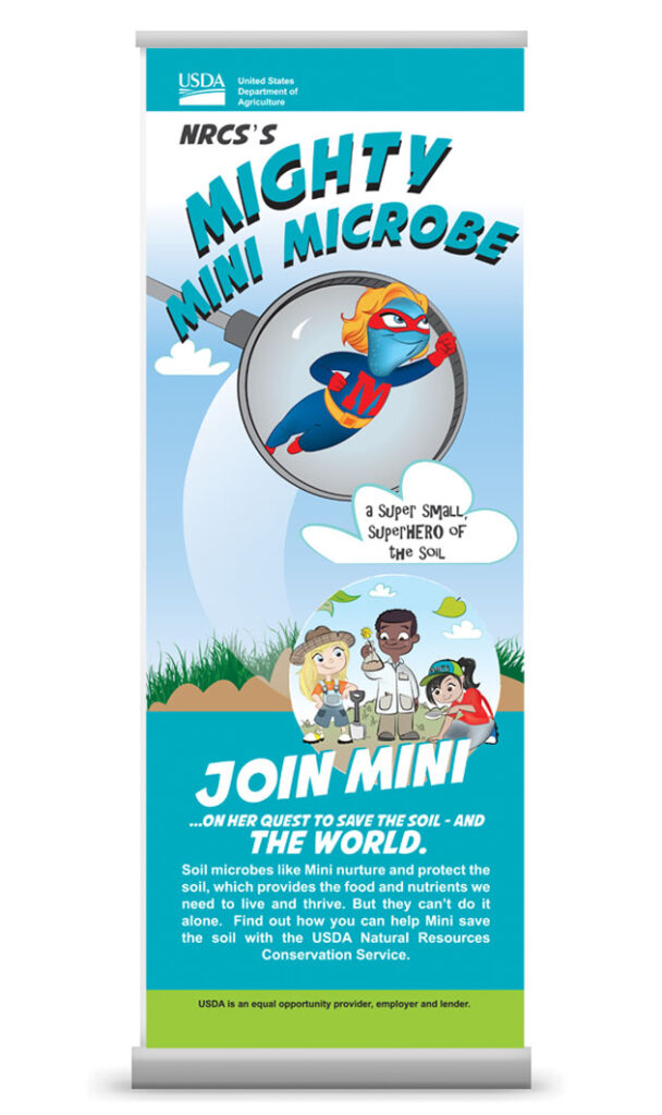 Mini Microbe bannerstand